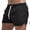 Black, variant on Summer Low-rise Elastic Waistband Drawstring Beach Surfing Shorts Breathable Side Irregular Trim Men Swimwear Shorts-Black,M