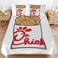 thumbnail image 6 of 3 Pcs Soft Bedding Set, Includes 1 Duvet Cover with Zipper And 2 Pillow Shams,Chick Fa La Twin(86"x70"), 6 of 8