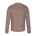 thumbnail image 5 of YUGYXL Mens Long Sleeve Tee Shirts Athletic Round Neck Pullover Tops Casual Solid Color Soft Basic T-Shirt Fishing Hiking Gym Brown XXXXXL, 5 of 5