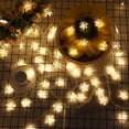 thumbnail image 5 of Cadena de luces LED navideñas con copos de nieve, cadena de luces intermitentes, cadena de luces estrellada, luces decorativas, 5 of 5