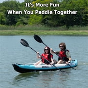 Sea Eagle 385FT Redesigned Fasttrack Inflatable Kayak 128 2 Person Touring Kayak, Attached Rigid High-Pressure V-Bottom, Smoother Paddling Experience-Light Weight - Pro Kayak Package