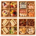 thumbnail image 3 of Homlux Foldable Guitar-Shaped Charcuterie Board, Natural Oak Wood, 4 Compartment Serving Platter, For Appetizer Cheese Meat Wine, 3 of 6