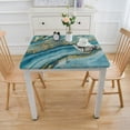 thumbnail image 3 of Ullo0ord Blue Tablecloth Square, Elastic Edged Table Cover, Modern Table Cloth Mat for Outdoor Indoor Dining Kitchen Party, 3 of 7