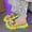 Yellow, variant on Womens Mens Light Up Slippers For Women, Sensor Glow Sandals Cute Cartoon Eyes, Motion Sensor LED Slides, for Adults (Black,9)