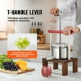 thumbnail image 3 of KFFKFF Fruit Wine Press Manual Press for Wine Making 0.53 Gal/2L Stainless Steel, 3 of 9