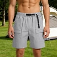 thumbnail image 2 of cfhntfmh Men's Hiking Cargo Shorts Lightweight Loose Fit Short Pants with Pockets Elastic Waist Casual Outdoor Shorts, 2 of 7