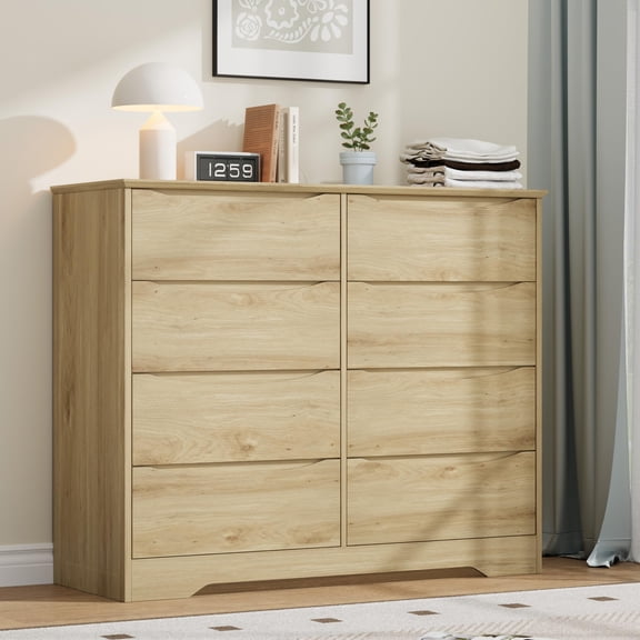 Danolapsi 8 Drawer Dresser for Bedroom, Tall Modern Closet with Deep Storage, Large Chest of Drawers with Wide Top, Long Storage Dresser for Living Room, Hallway