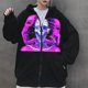 thumbnail image 2 of Sudadera de calavera oscura de otoño/invierno para mujer, sudadera con capucha para hombre y mujer, sudadera gótica de pareja Harajuku, sudadera con cremallera de gran tamaño Pompotops FGAJ22445, 2 of 9