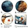 thumbnail image 3 of Designart "Angular Avians In Abstract Sky I" Animals Bird Floater Framed Canvas Wall Art, 3 of 5