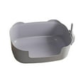 thumbnail image 3 of Almencla Cat Litter Boxes Open Top Pet Litter Tray with Spade Portable with High Sides grey, 3 of 8