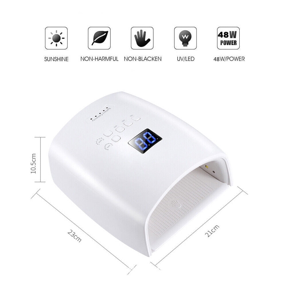 48W Rechargeable Nail Gel Dryer Wireless Led UV Nail Lamp Manicure