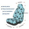thumbnail image 3 of Wukai Cute Dog Footprints Full Set Car Seat Covers with Soft Padding Universal Auto Front Seats Protector and Cushion Mat, 3 of 5