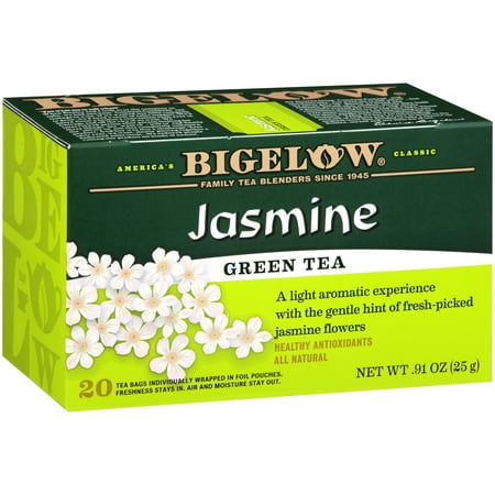 (6 Boxes) Bigelow, Jasmine Green, Tea Bags, 20 Ct