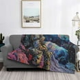 thumbnail image 2 of Fotbe Rainbow Astronaut Space Landscape Manta de Franela con Estampado, Manta Ultrasuave para Cama, Sofá, Auto, Hipoalergénica y Antibolitas-40"x30", 2 of 6
