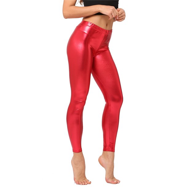 Leggings de cuero sintético color bronce de varios tamaños Pantalones de cuero ajustados para discoteca de color caramelo Pantalones hasta el tobillo que no se decoloran fácilmente