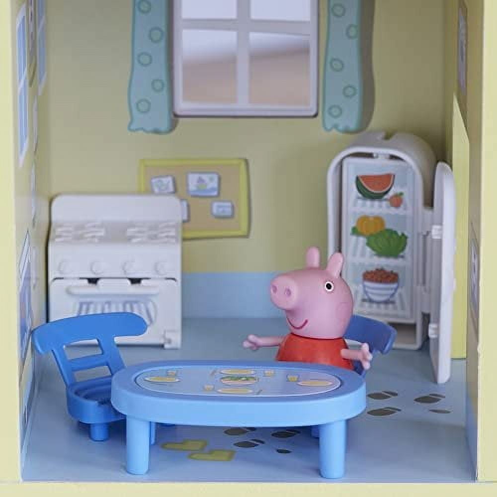 Peppa Pig Wooden Deluxe Playhouse Toy Set 8 Rooms, 2 Figures & 29 Accessories