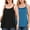 2 Pack - Black/Navy, variant on ANYFIT WEAR Women Tank Top with Built in Bra Flowly Relaxed Cami Adjustable Straps Camisole with Pleats Wine,S
