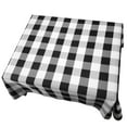 thumbnail image 2 of Polyester Poplin Gaberdine Durable Tablecloth Buffalo Checkered Plaid Black and White, 2 of 4