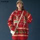 thumbnail image 2 of Suéter de cuello redondo para mujer, suéter navideño de 3 colores, moda Otoño Invierno, festival, estética Ulzzang, estudiantes, cálido, Свитер Женский, 2 of 5