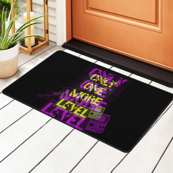 Fuchsia Cool Game Mode Slogan Rugs Doormat, Non-Slip Machine Washable Carpets Floor Door Mat , 36" x 24"
