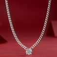 thumbnail image 3 of Z.LP 1 Carat Moissanite Women's Fashion Jewelry Necklace, White Gold, 3 of 9