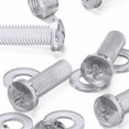 thumbnail image 6 of Pack of 20 Transparent Clear Plastic, Pan Head, M12 x 40mm Nuts & Bolts -Acrylic Plastic Screws, (15/32 x 1 37/64 in), 6 of 10