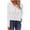 White, variant on Otntypg Women's Waffle Knit Henley Tops Fall Lightweight Casual Long Sleeve Blouses Trendy Solid Color Slim Fit Button Down V Neck Pullover Shirt White M