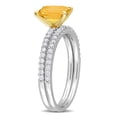 thumbnail image 3 of Everly Women's Citrine 14k White Gold Bridal Set, 3 of 8