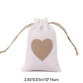 thumbnail image 3 of 5Pcs Gift Bag under $5! kkbbma Heart Canvas DRawsstring Gift Bag,Valentines Day Wedding Candy Packaging,Reusable Fabric Party Favor Bag,Small Souvenir Gift Pouch,Eco Friendly Gift Bag, 3 of 6
