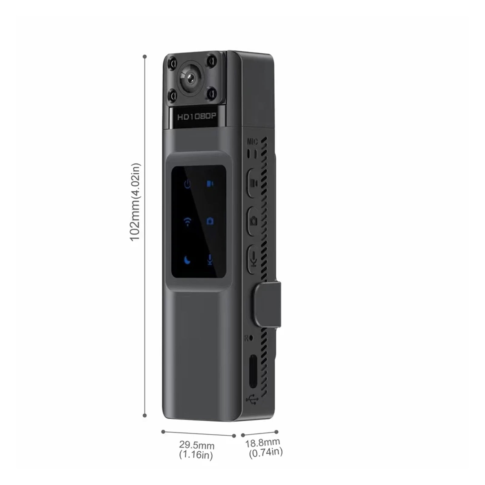 L13 Portable Digital Video Recorder Full HD 1080P Mini Camera 180° Rotatable Night Vision Loop Recording Mini Body Camera ,Ultra-HD Quality
