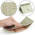 thumbnail image 3 of Cartera Kawaii para niñas lindo oso vegano cuero tarjetero organizador triple mujeres monedero, oso encantador verde Feliz Sencillez, 3 of 4