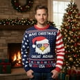 thumbnail image 2 of Funny Make Christmas Great Again Sweater - Patriotic USA Eagle Santa Pullover - Unisex Holiday Sweaters Sweater Large Multicolor, 2 of 7