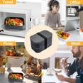 thumbnail image 4 of SHILIU-Bento Box with Lunch Bag Microwavable All-in-One Meal Prep Compartment Lunch Containers with Utensils Leak Resistant Lunch Box with Sauce Container 60oz Gray, 4 of 4