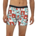 thumbnail image 2 of Picia Warm Christmas Memories Pattern Men's Athletic Long Leg Briefs , Performance Stretch Underwear，Moisture-Wicking, 2 of 7