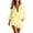 Yellow, variant on Telankuip Summer Casual Short Sets Womens Two Piece Outfits Relaxed Fit Button down Long Sleeve Chiffon Shirts and Baggy Wide Leg Shorts Stylish Pure Color Vacation Matching Sets Yellow XL