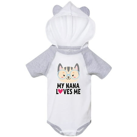 

Inktastic Nana Loves Me Grandchild Gift Baby Girl Bodysuit
