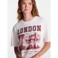 thumbnail image 4 of No Boundaries Washed Graphic Boyfriend Tee, Women's XXS-XXL, 4 of 5