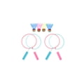 thumbnail image 1 of HEALEEP 8 Pcs Kids Badminton Racket Set Comfortable Material Delicate Design for Outdoor Fun, 1 of 6