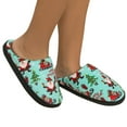 thumbnail image 3 of Christmas Slippers House Shoes for Women Fluffy Soft Cozy Bedroom Cartoon Plush Cute Slippers for Indoor Outdoor Use, 3 of 6