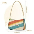 thumbnail image 3 of FORMRS Womens Shoulder Bag with Chain Strap Clutch Purse Cute Tote Handbag, Colorful Plane, 3 of 7