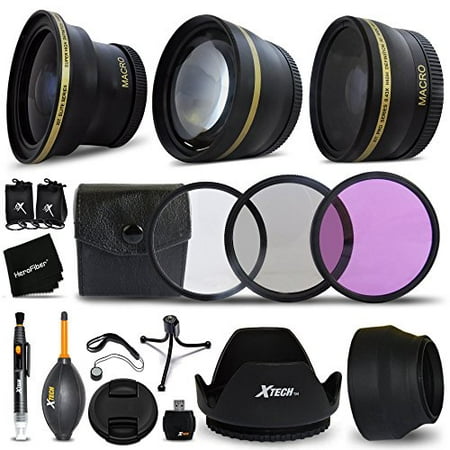 58MM Lenses + Accessories Kit for CANON EOS 80D, 70D, 60D, 7D Mark II, 6D, 5D Mark III, EOS REBEL T6i, T6S, T6, T5, T5i T4i T3, T3i, T2i , EOS 1300D, 1200D, 1100D,EOS 760D 750D 650D 600D DSLR (Best Camera Lens For Canon 600d)
