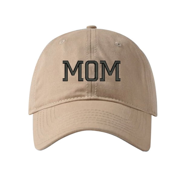 Sombreros lisos de algodón lavado con gorra de béisbol con bordado MOM