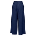thumbnail image 4 of GUACER Wide Leg Pants for Women Elastic Waist Pleated Textured Trousers with Pockets Casual Loose Fit Pants, 4 of 7