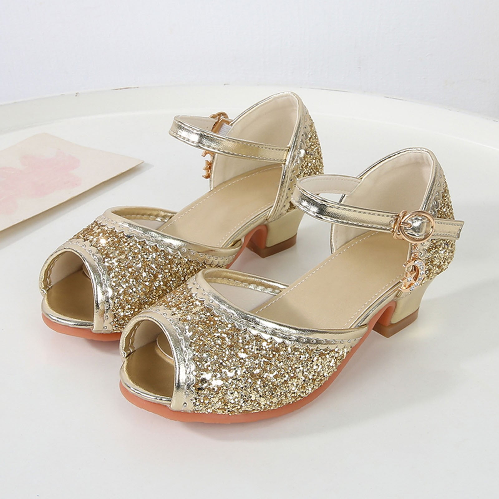 Gold heels for kids clearance