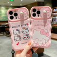 thumbnail image 2 of Sanrio-funda de teléfono con cordón para Iphone, carcasa de silicona suave con bonito gato hello kitty con soporte para Iphone 11, 12, 13, 14 Pro Max zhangmengya LED, 2 of 2