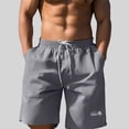 thumbnail image 2 of Pantalones cortos cargo holgados informales para hombre: pantalones cortos deportivos de verano para la playa y el entrenamiento, 2 of 8
