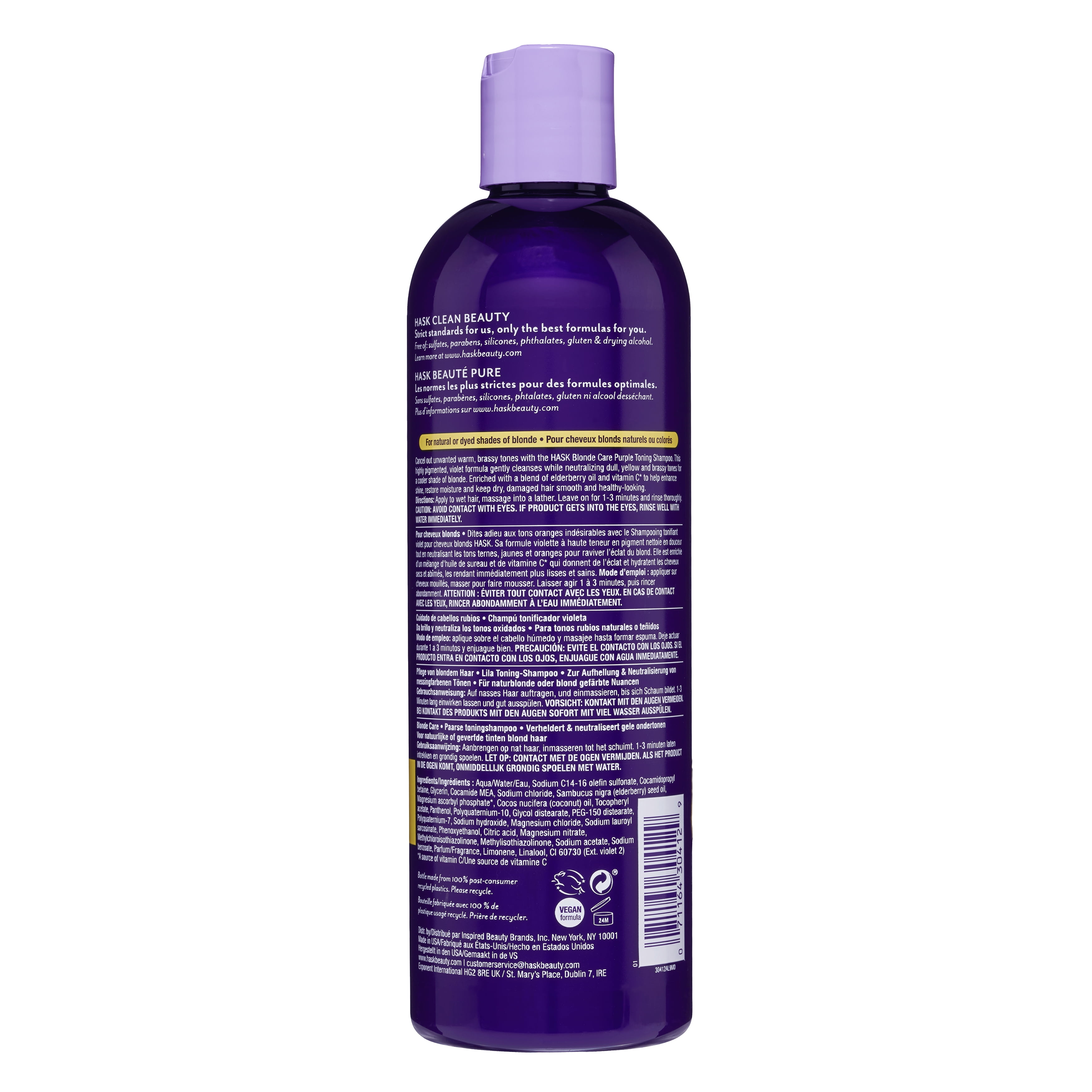HASK Blonde Care Toning Shampoo , 12 fl oz. - Walmart.com