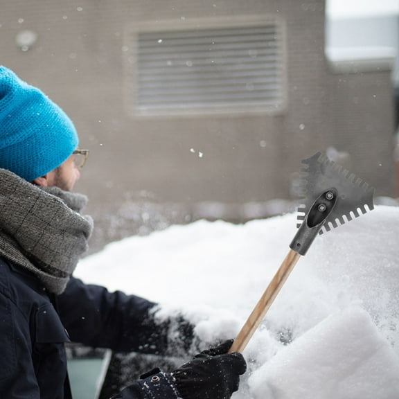 Worgeous Snow Removal Tool Ice Shovel Black Adults 1Pack