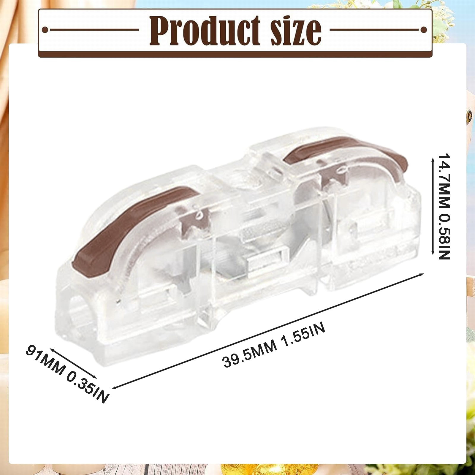 1 In 1 Out Lever Wire Connectors,50PCS Compact Conductor Connectors Electrical Wire Terminals Wire Nuts,28-12 AWG Flame Retardant Connector for Lighting Circuits LED Fixtures Electricians,Khaki*50