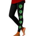 thumbnail image 2 of BOOMILK St. Patrick's Day Leggings for Women Trendy Shamrock Print High Waisted Stretch Legging Plus Size Workout Yoga Pants, 2 of 4
